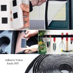 Double-Sided Adhesive, 8M Extra Strong Self-Adhesive Hook and Loop Tape Roll Sticky Back Strip with Strong Adhesive Tape Strip Fastener 8.8 Yards, 20mm Wide Black Used in Sewing, School, Office, Home - Image 5